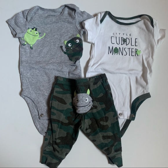 SOLD❗️ Carter’s Baby Boy Monsters Set - Picture 2 of 7